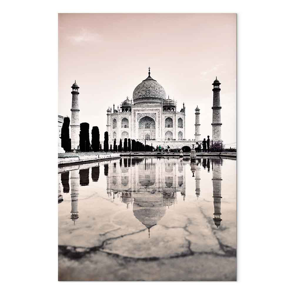Taj Mahal Architecture Vertical Canvas Print