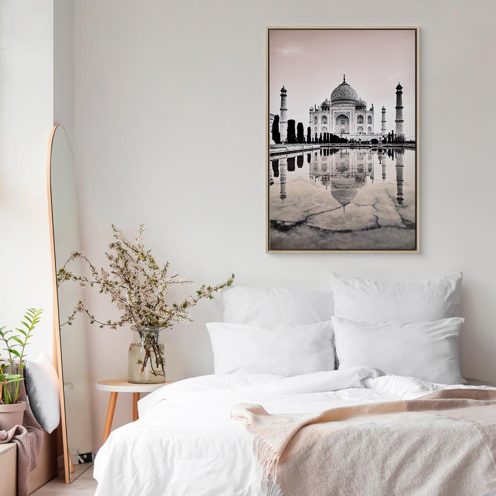 Taj Mahal Architecture Vertical Canvas Print