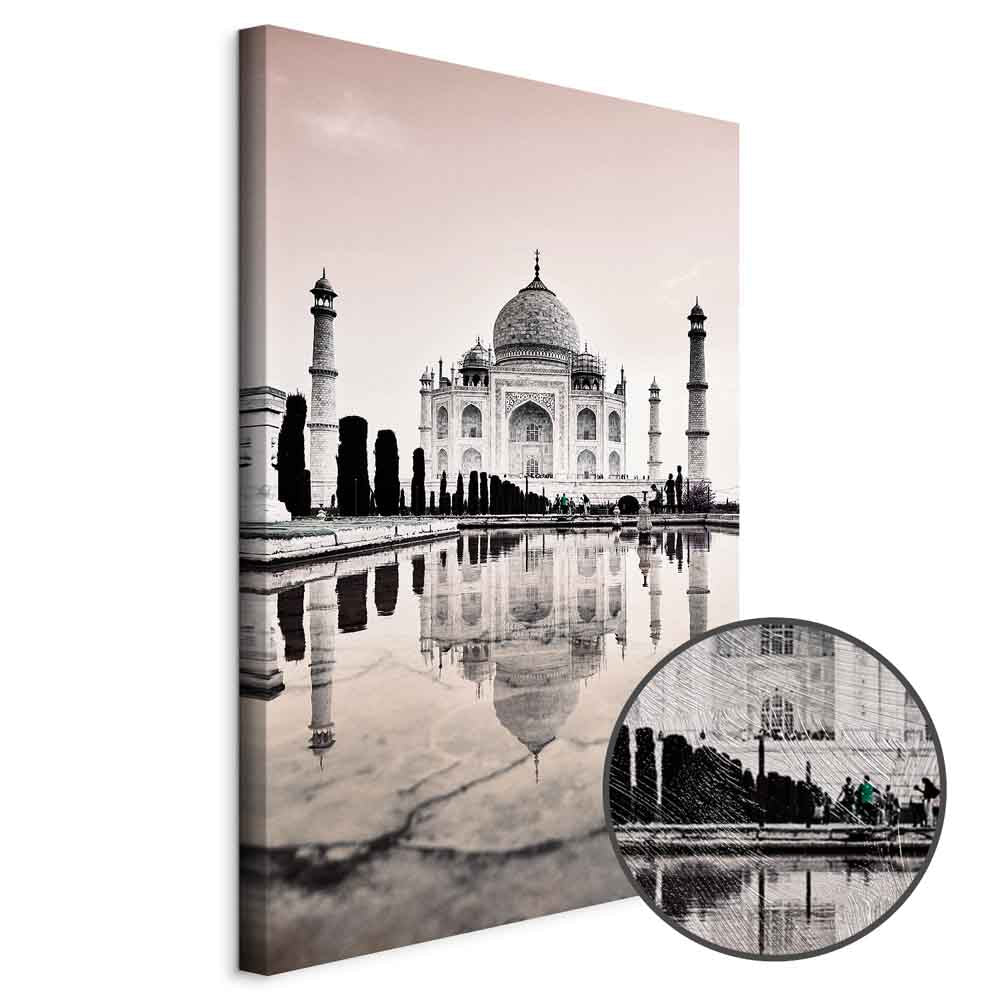Taj Mahal Architecture Vertical Canvas Print