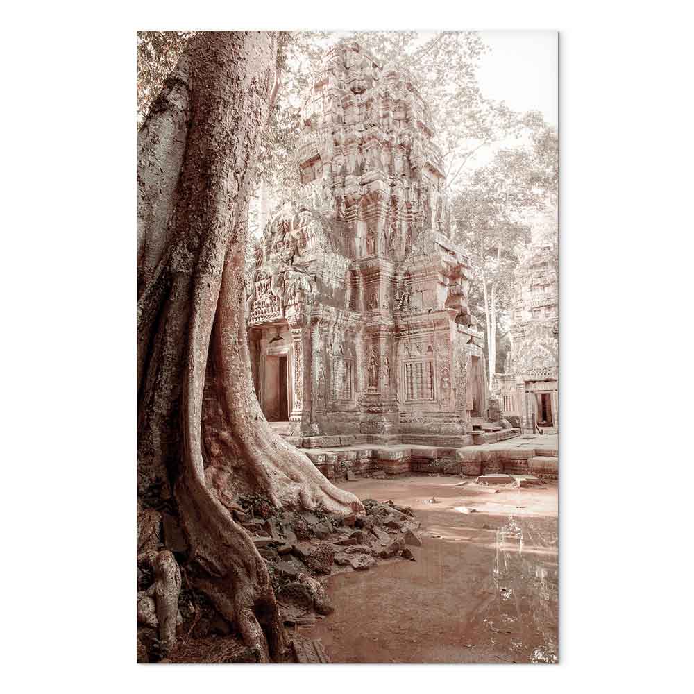 Angkor Ruins Temple Architecture Vertical Canvas Print