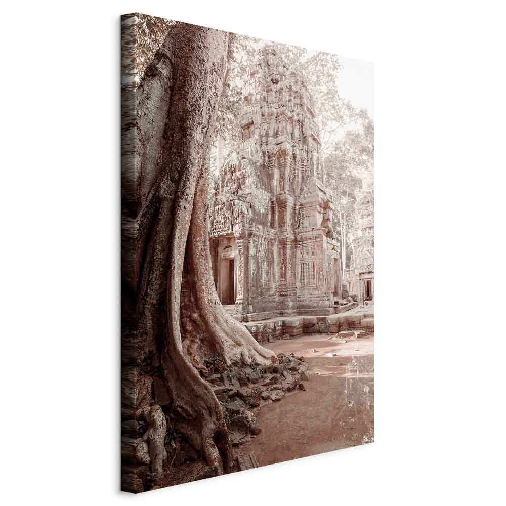 Angkor Ruins Temple Architecture Vertical Canvas Print