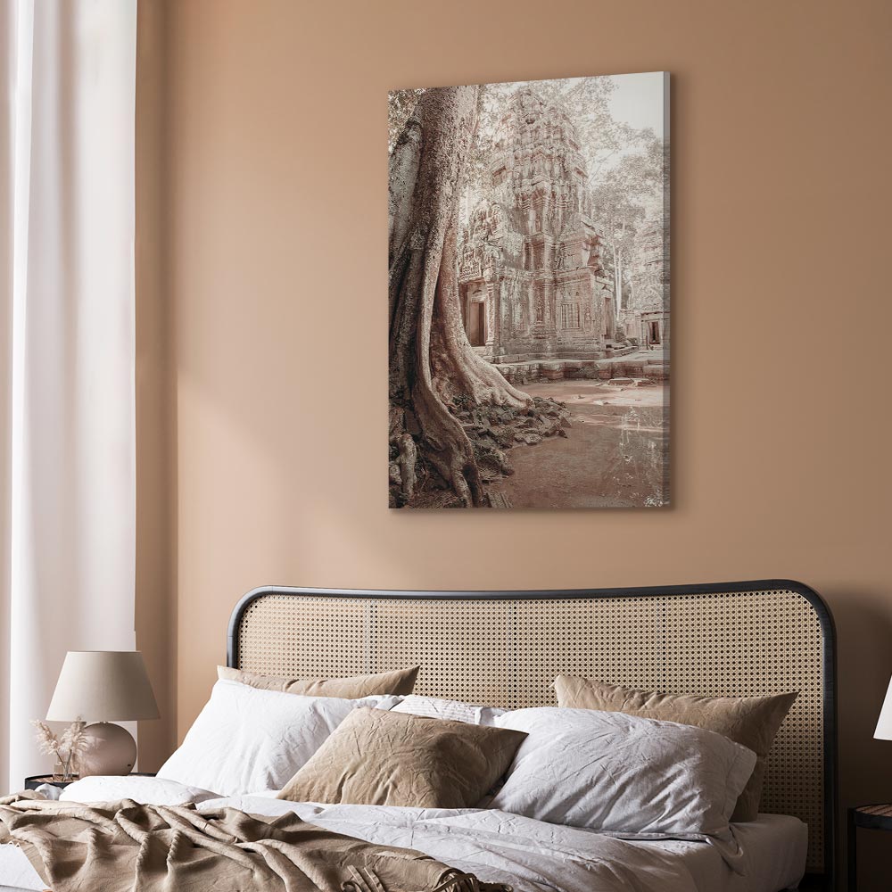 Angkor Ruins Temple Architecture Vertical Canvas Print