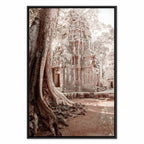 Angkor Ruins Temple Architecture Vertical Canvas Print