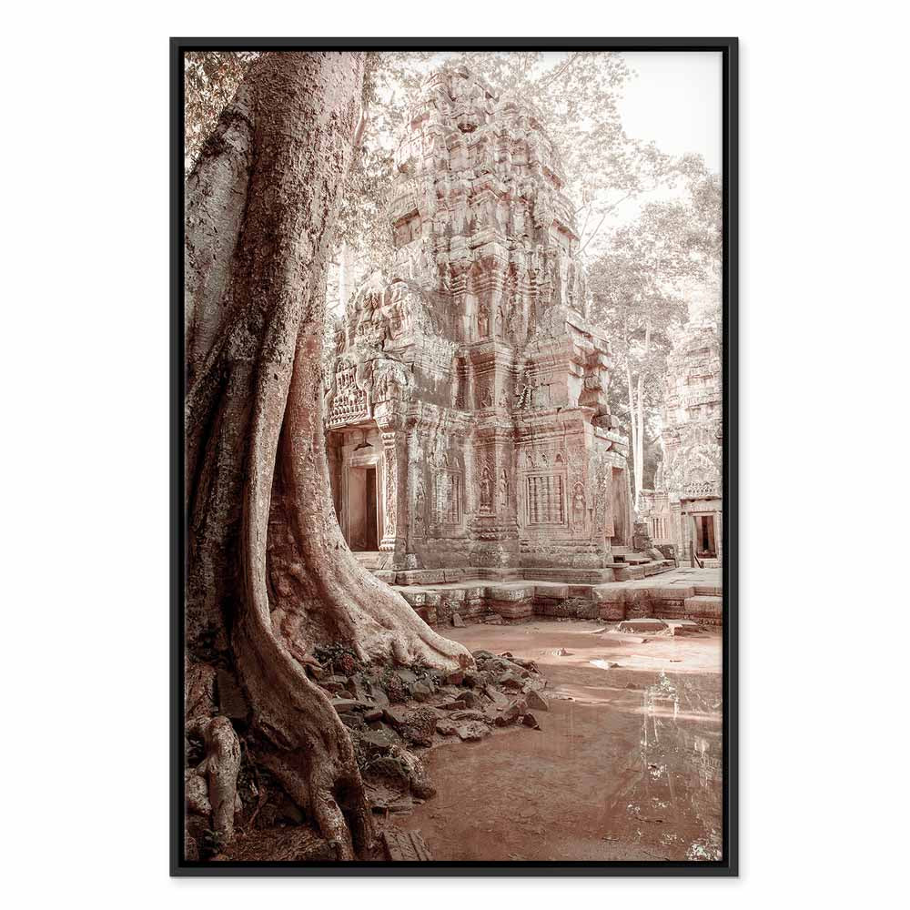 Angkor Ruins Temple Architecture Vertical Canvas Print