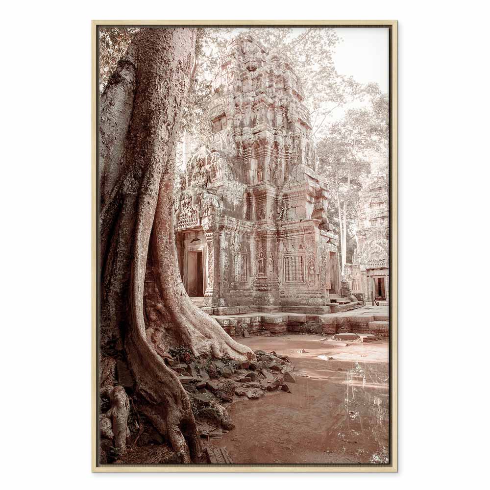 Angkor Ruins Temple Architecture Vertical Canvas Print
