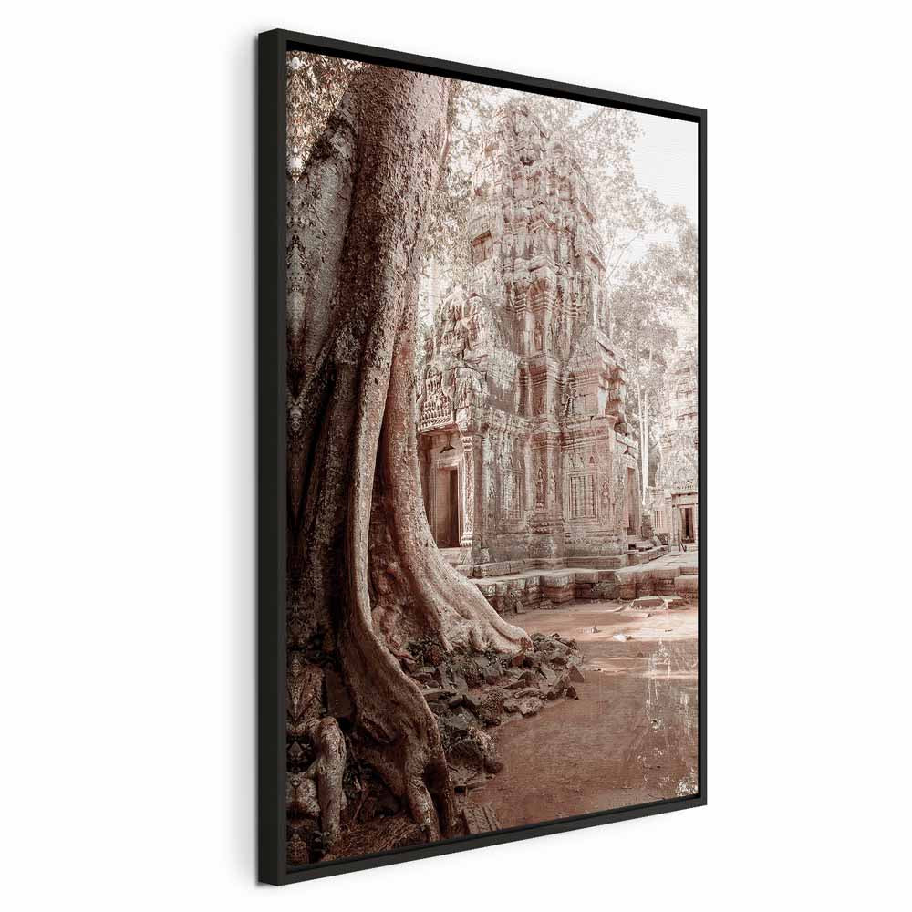 Angkor Ruins Temple Architecture Vertical Canvas Print