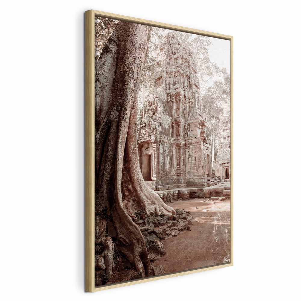 Angkor Ruins Temple Architecture Vertical Canvas Print
