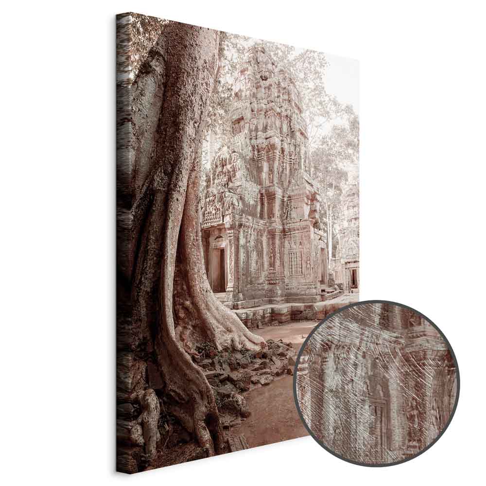 Angkor Ruins Temple Architecture Vertical Canvas Print