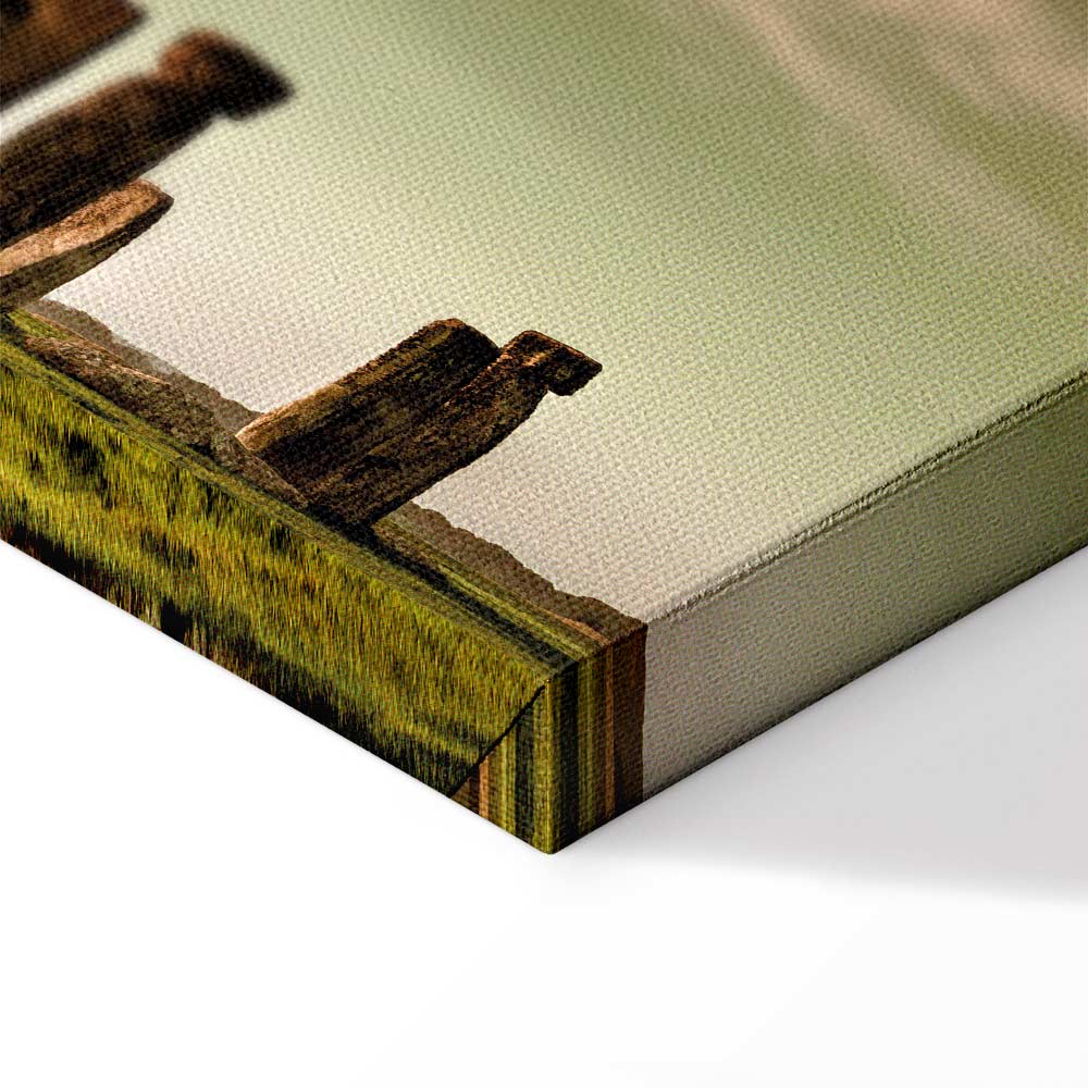 Stonehenge Clouds Landscape Canvas Print