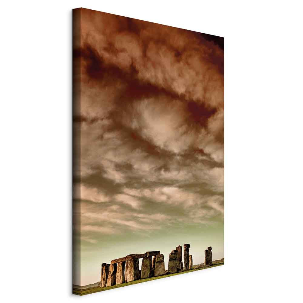 Stonehenge Clouds Landscape Canvas Print