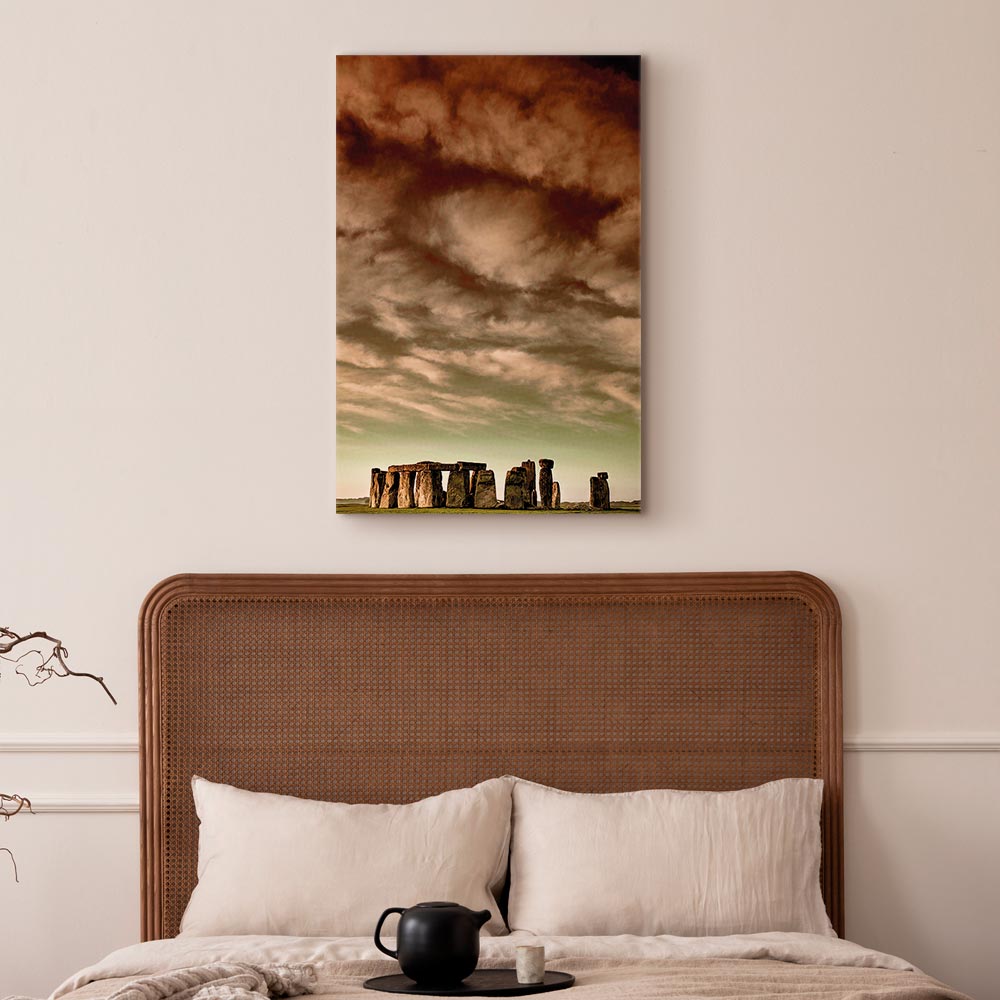 Stonehenge Clouds Landscape Canvas Print