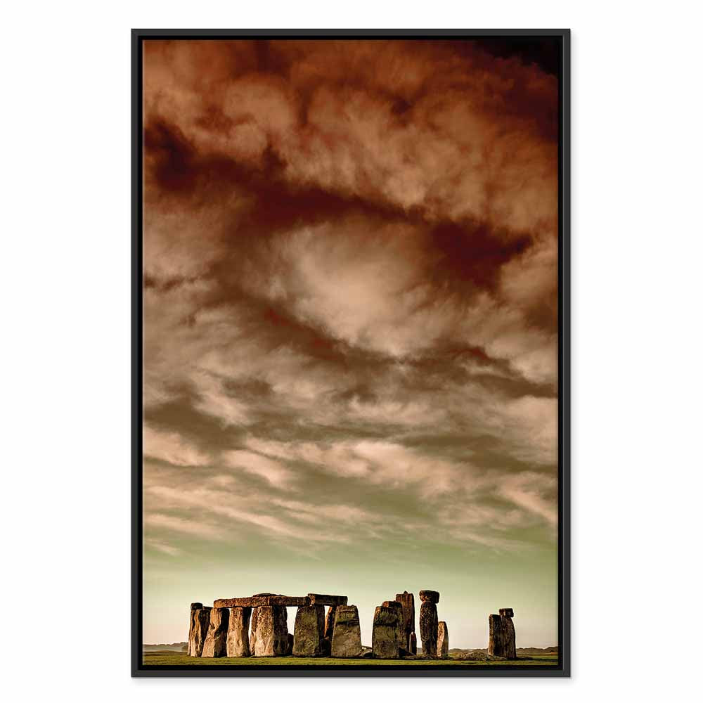 Stonehenge Clouds Landscape Canvas Print