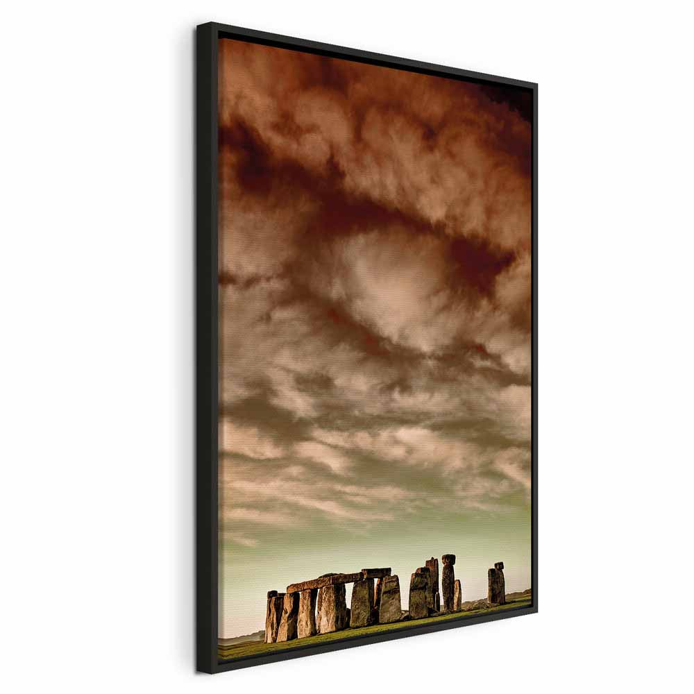 Stonehenge Clouds Landscape Canvas Print