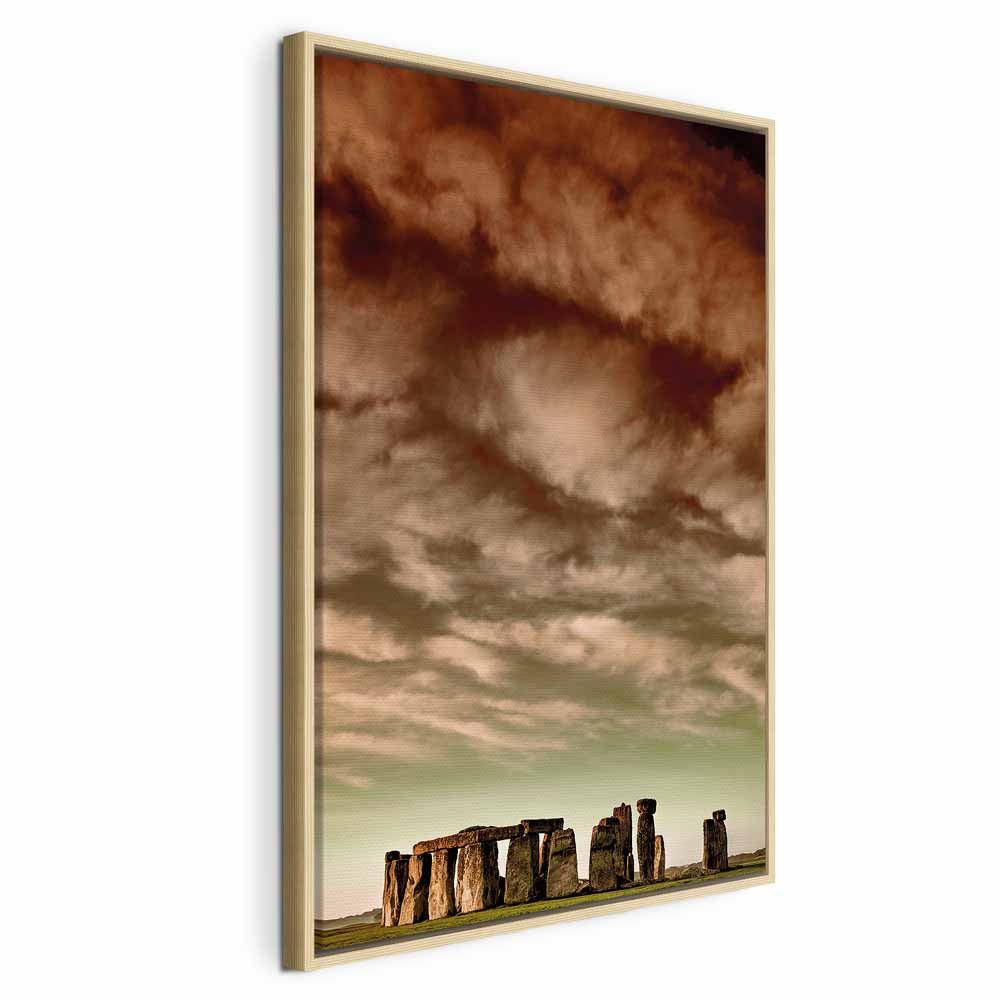 Stonehenge Clouds Landscape Canvas Print