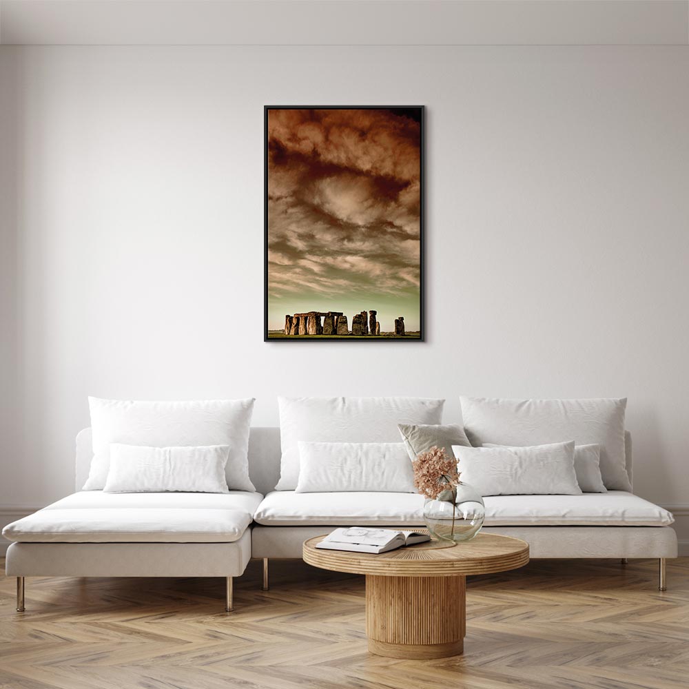 Stonehenge Clouds Landscape Canvas Print