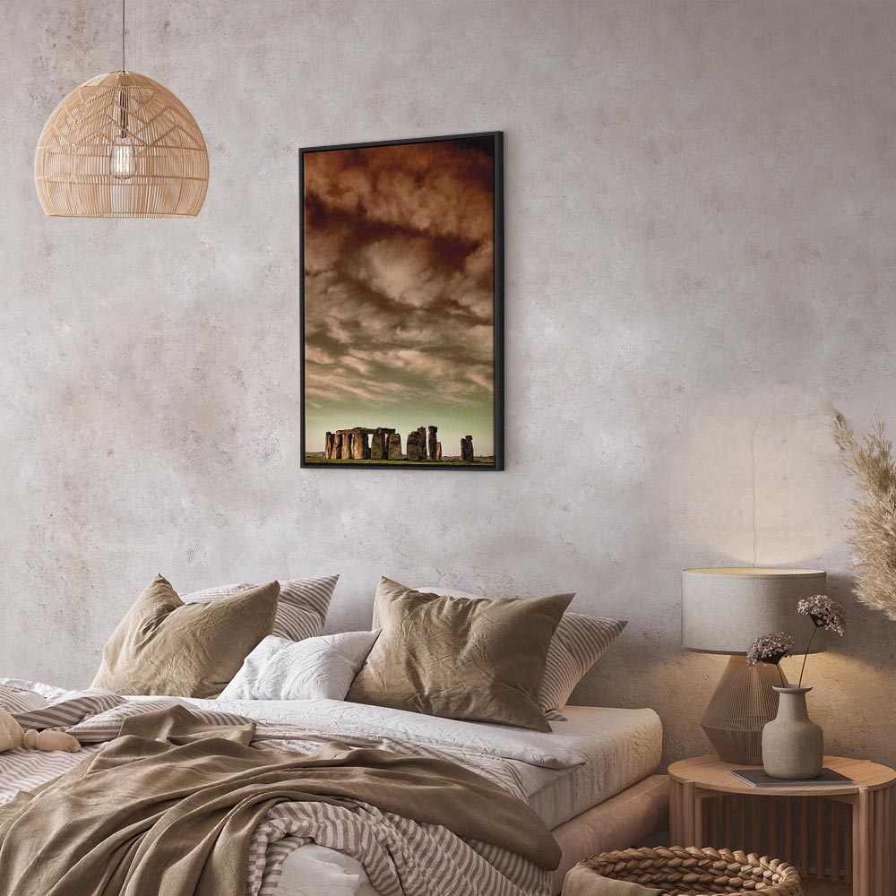 Stonehenge Clouds Landscape Canvas Print