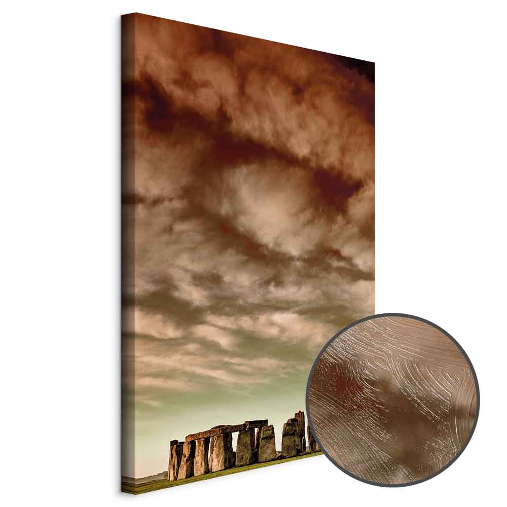 Stonehenge Clouds Landscape Canvas Print