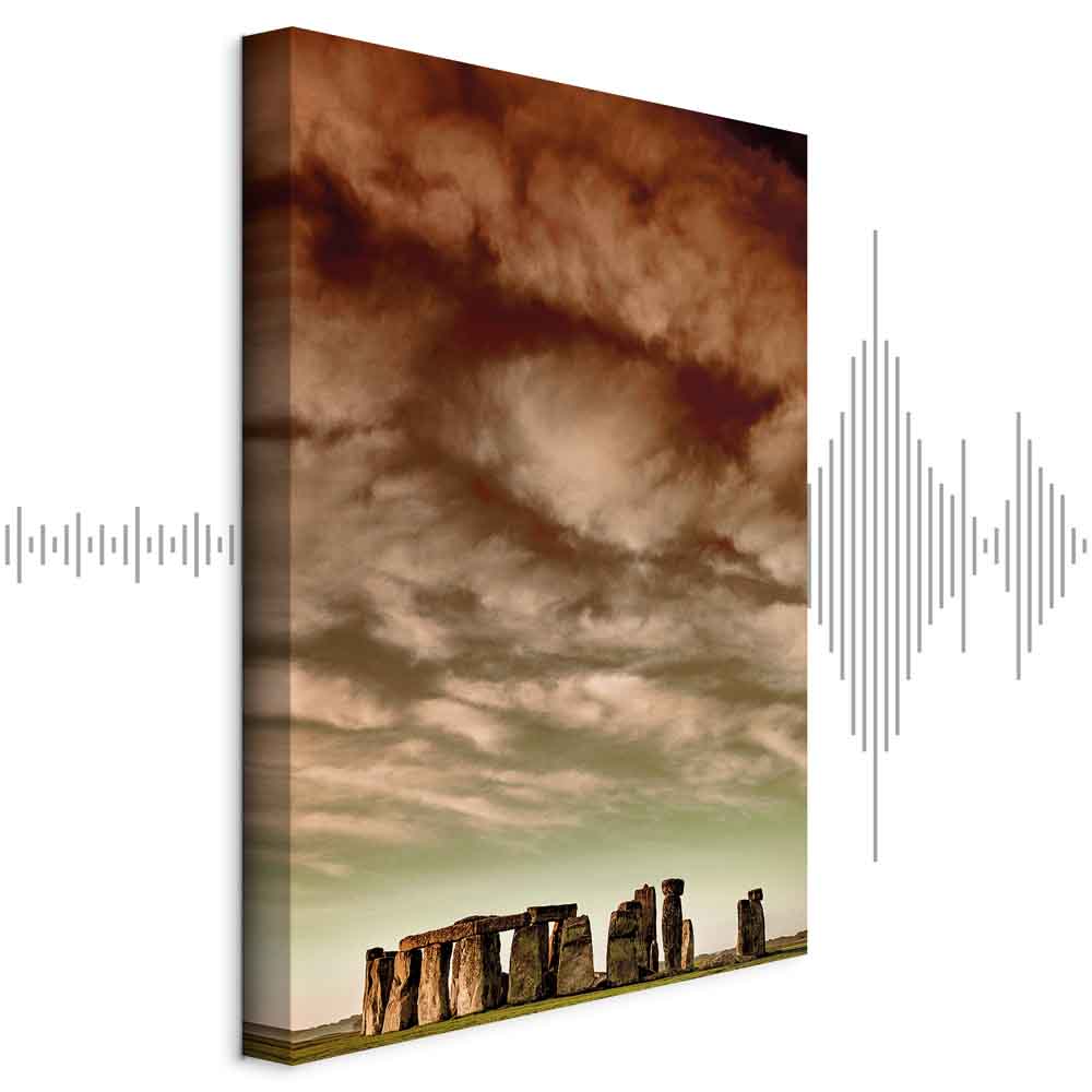 Stonehenge Clouds Landscape Canvas Print