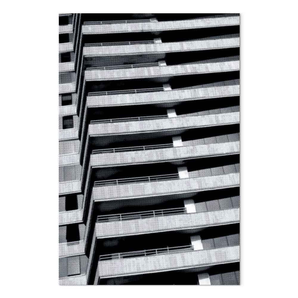 Architectural Concrete Raster City Canvas Print
