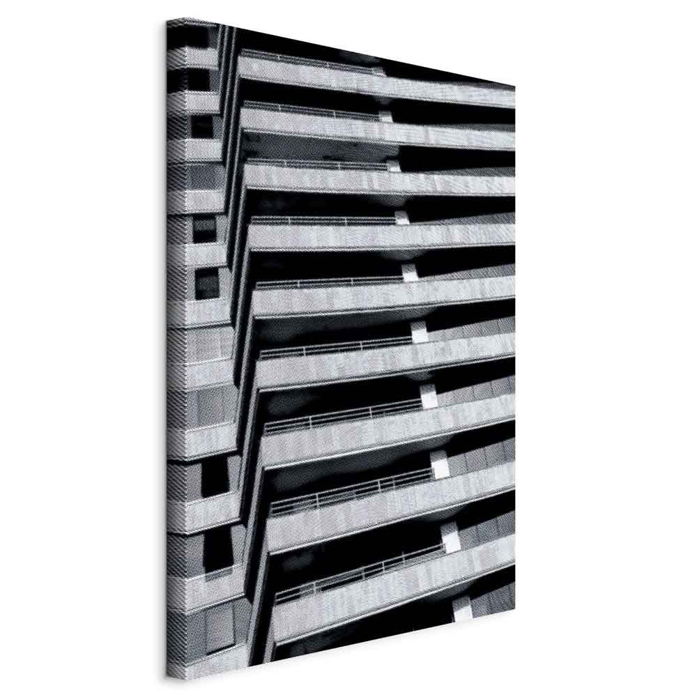 Architectural Concrete Raster City Canvas Print