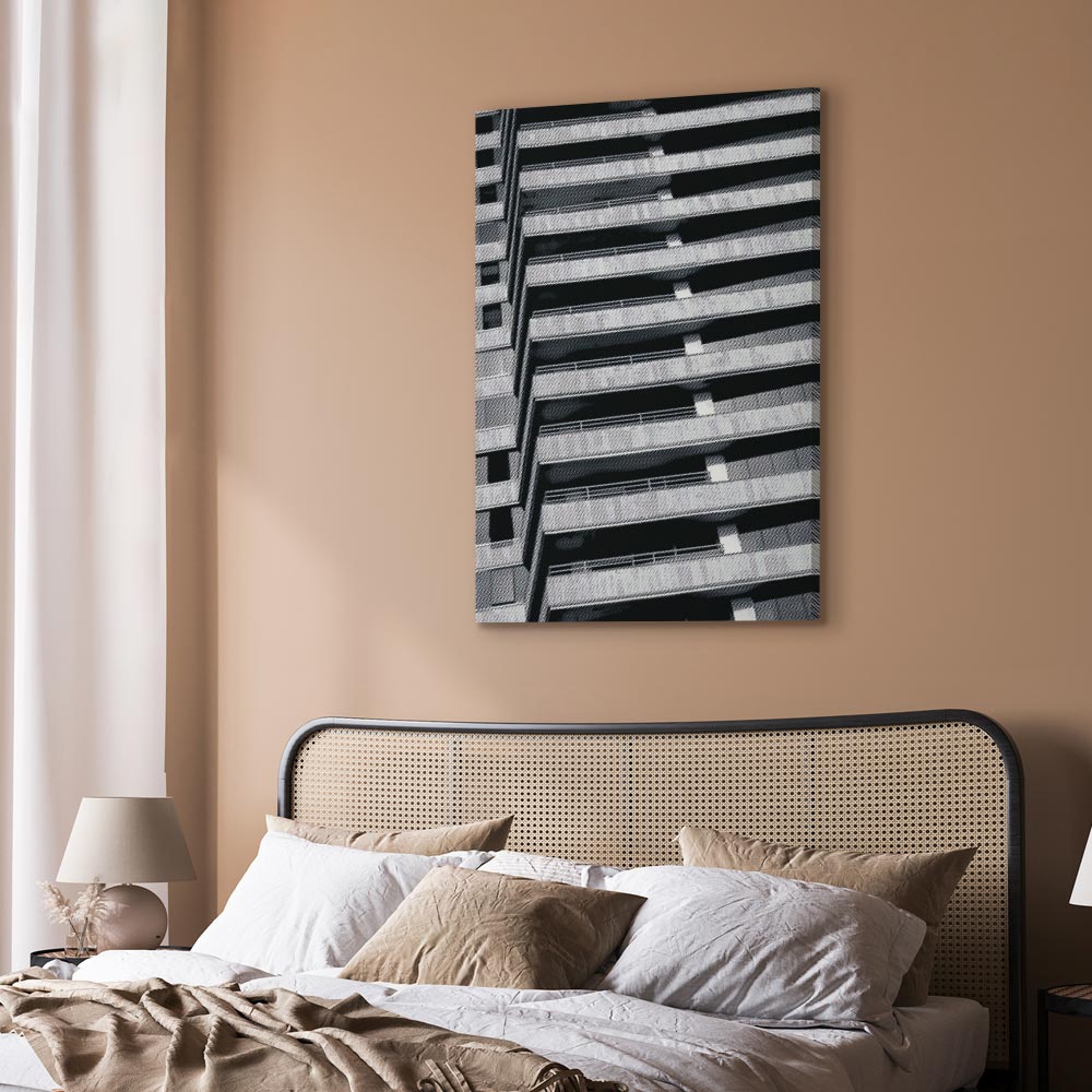 Architectural Concrete Raster City Canvas Print
