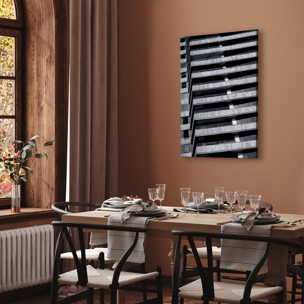 Architectural Concrete Raster City Canvas Print