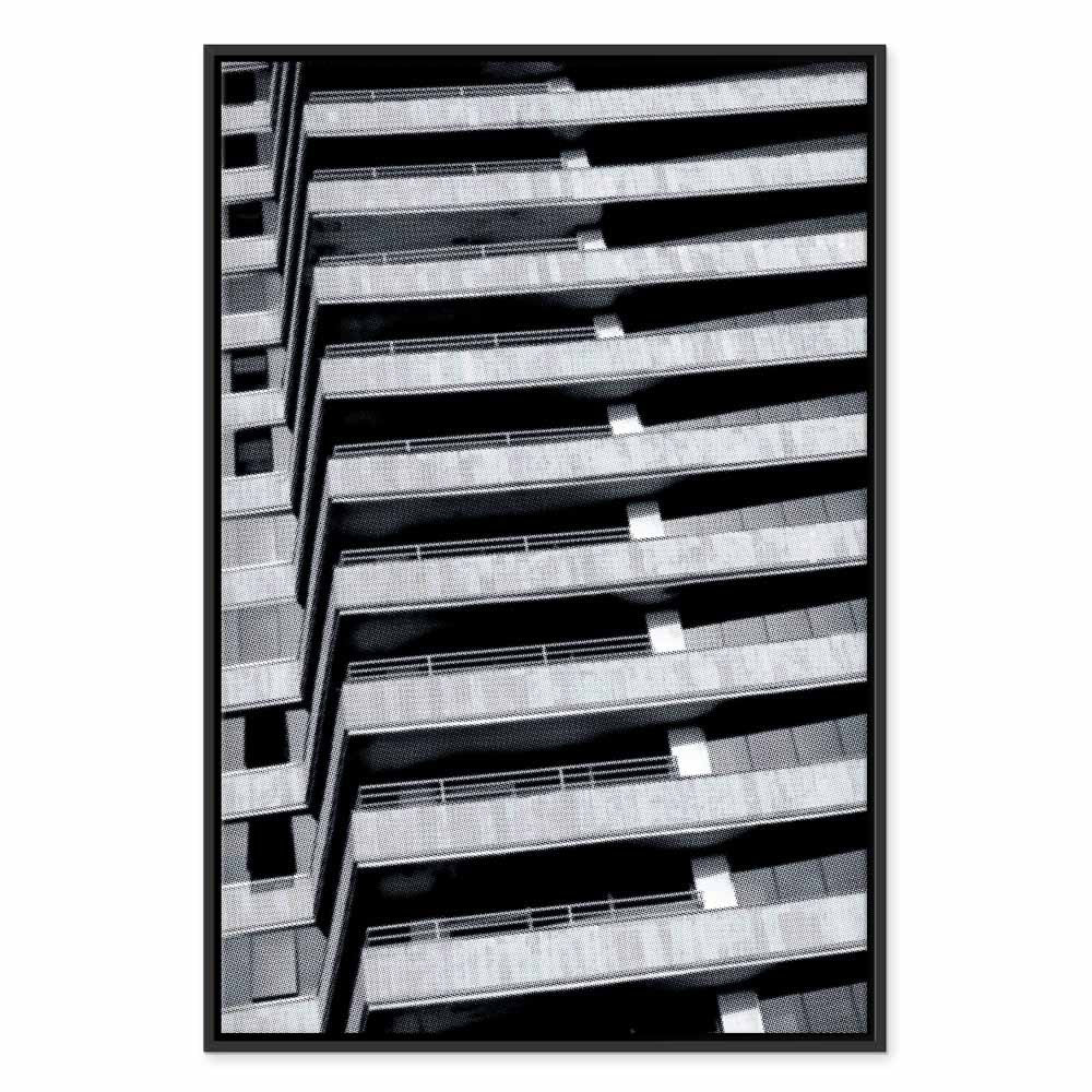 Architectural Concrete Raster City Canvas Print