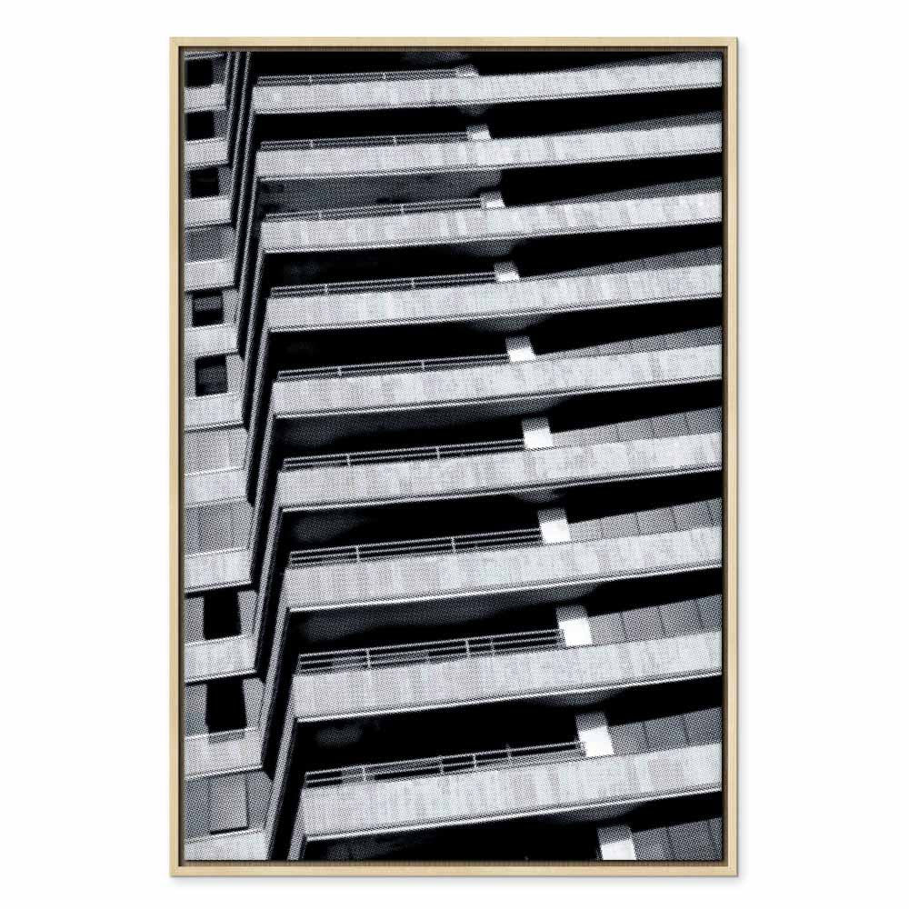 Architectural Concrete Raster City Canvas Print