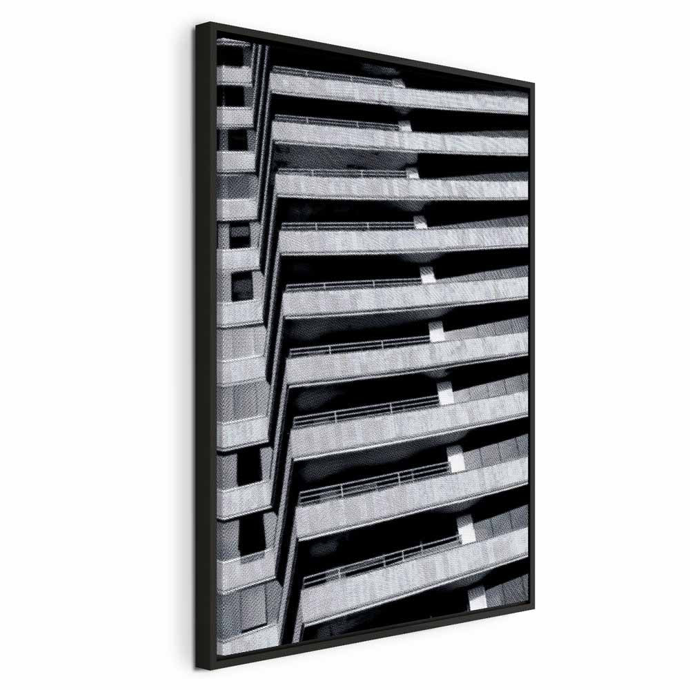 Architectural Concrete Raster City Canvas Print