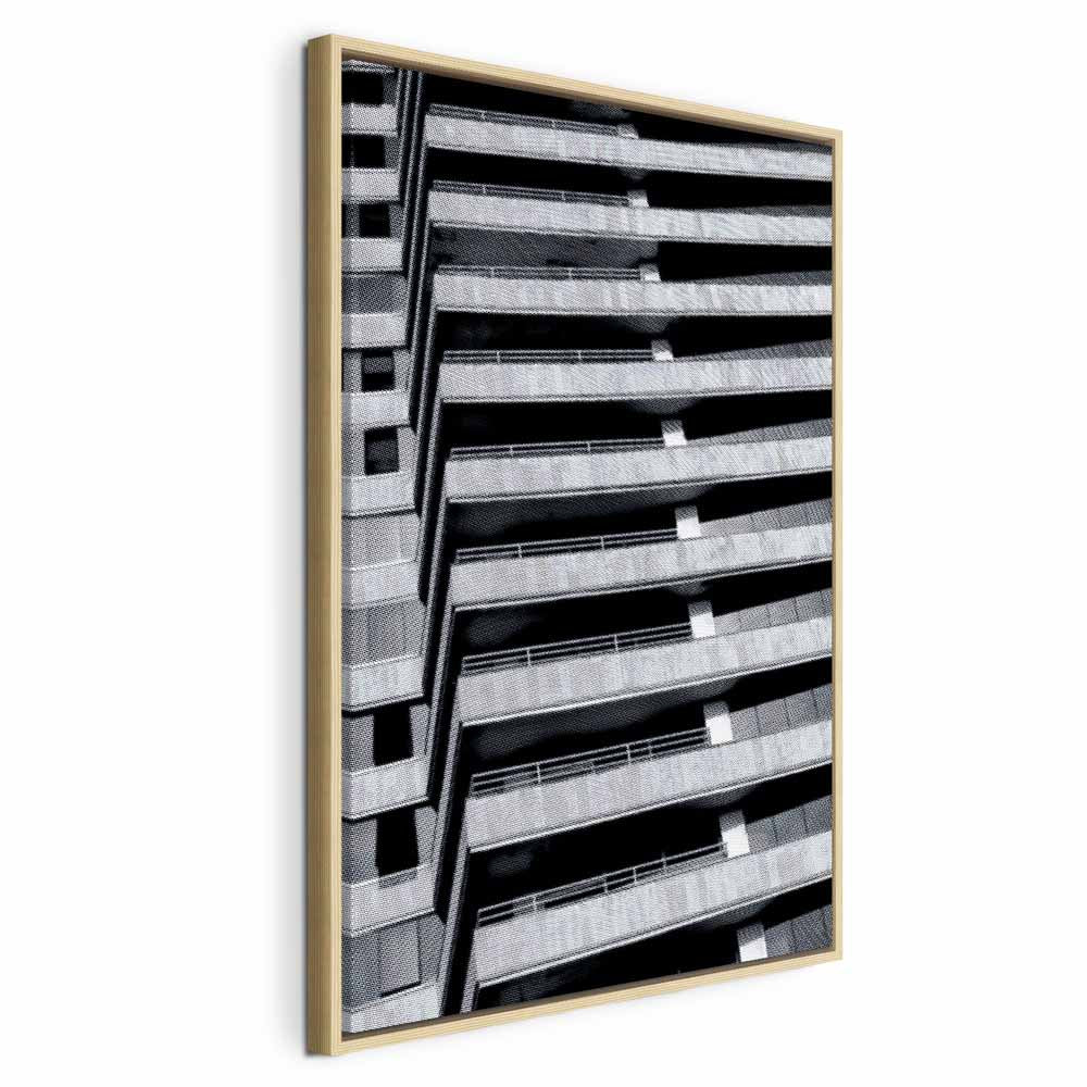 Architectural Concrete Raster City Canvas Print