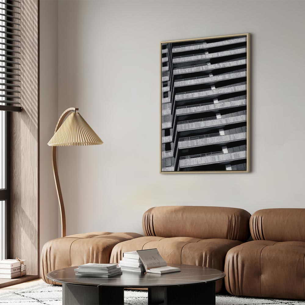 Architectural Concrete Raster City Canvas Print