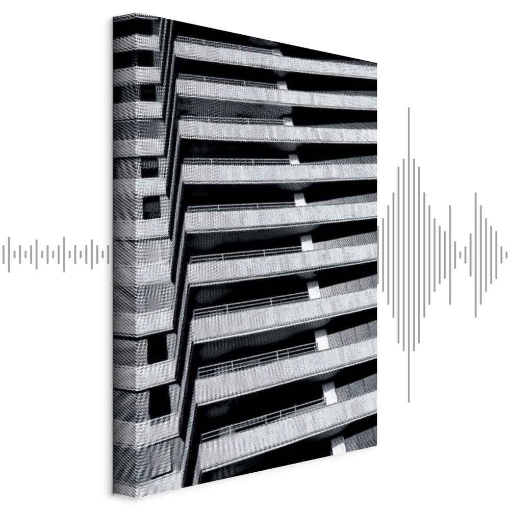 Architectural Concrete Raster City Canvas Print