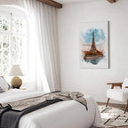 Paris View Watercolor Architecture Canvas Print