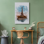 Paris View Watercolor Architecture Canvas Print