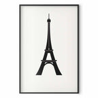 Eiffel Tower Minimalist Black-and-White Graphic Poster