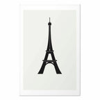 Eiffel Tower Minimalist Black-and-White Graphic Poster
