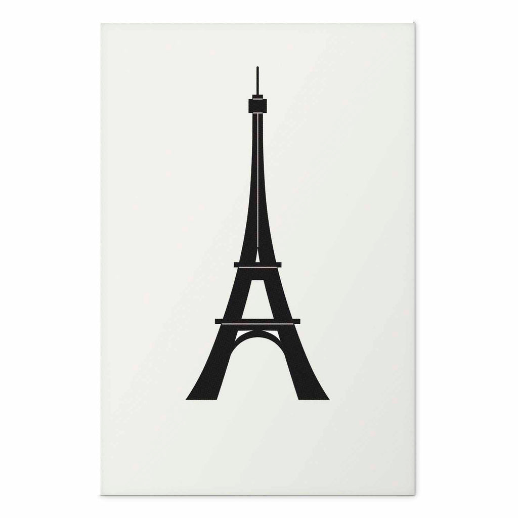 Eiffel Tower Minimalist Black-and-White Graphic Poster