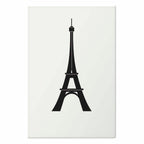 Eiffel Tower Minimalist Black-and-White Graphic Poster