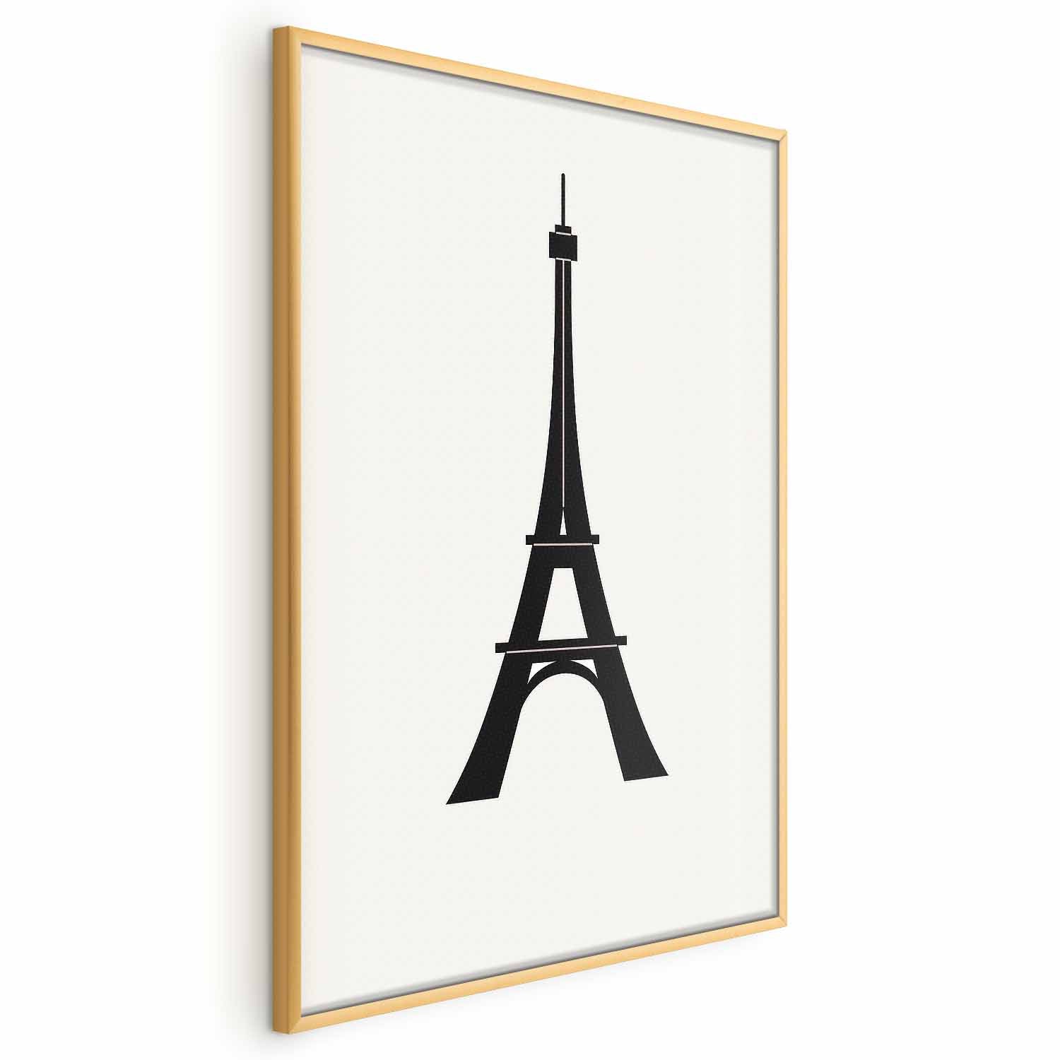 Eiffel Tower Minimalist Black-and-White Graphic Poster