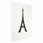 Eiffel Tower Minimalist Black-and-White Graphic Poster