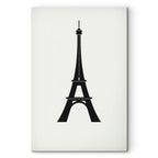 Eiffel Tower Black and White Minimalist Canvas Print