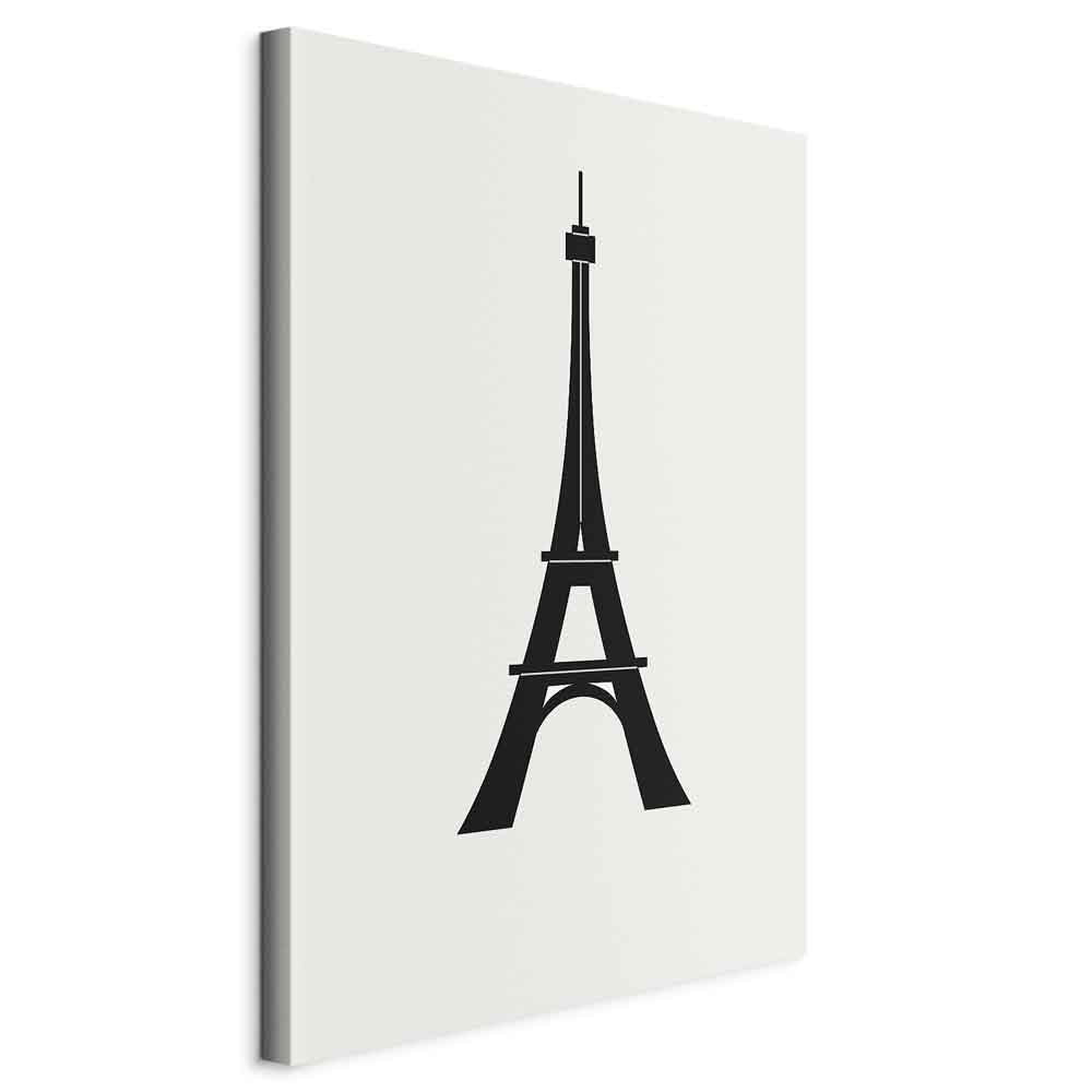 Canvas Print Eiffel Tower Black and White - Abstract