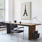 Eiffel Tower Black and White Minimalist Canvas Print