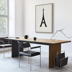 Eiffel Tower Black and White Minimalist Canvas Print