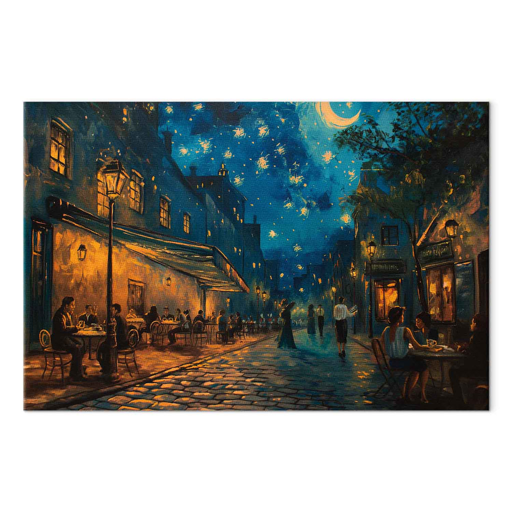 Paris Street Post-Impressionist Canvas Print