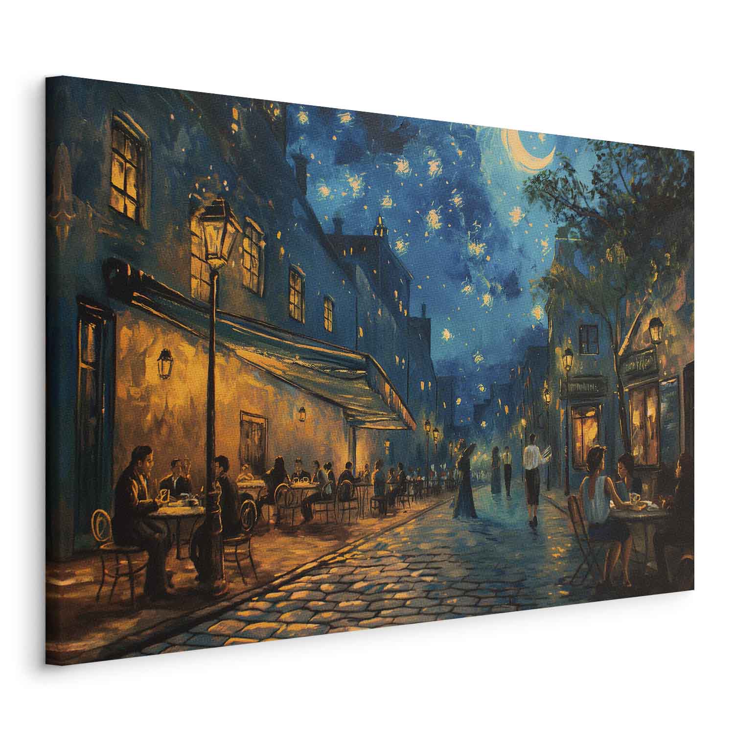 Paris Street Post-Impressionist Canvas Print