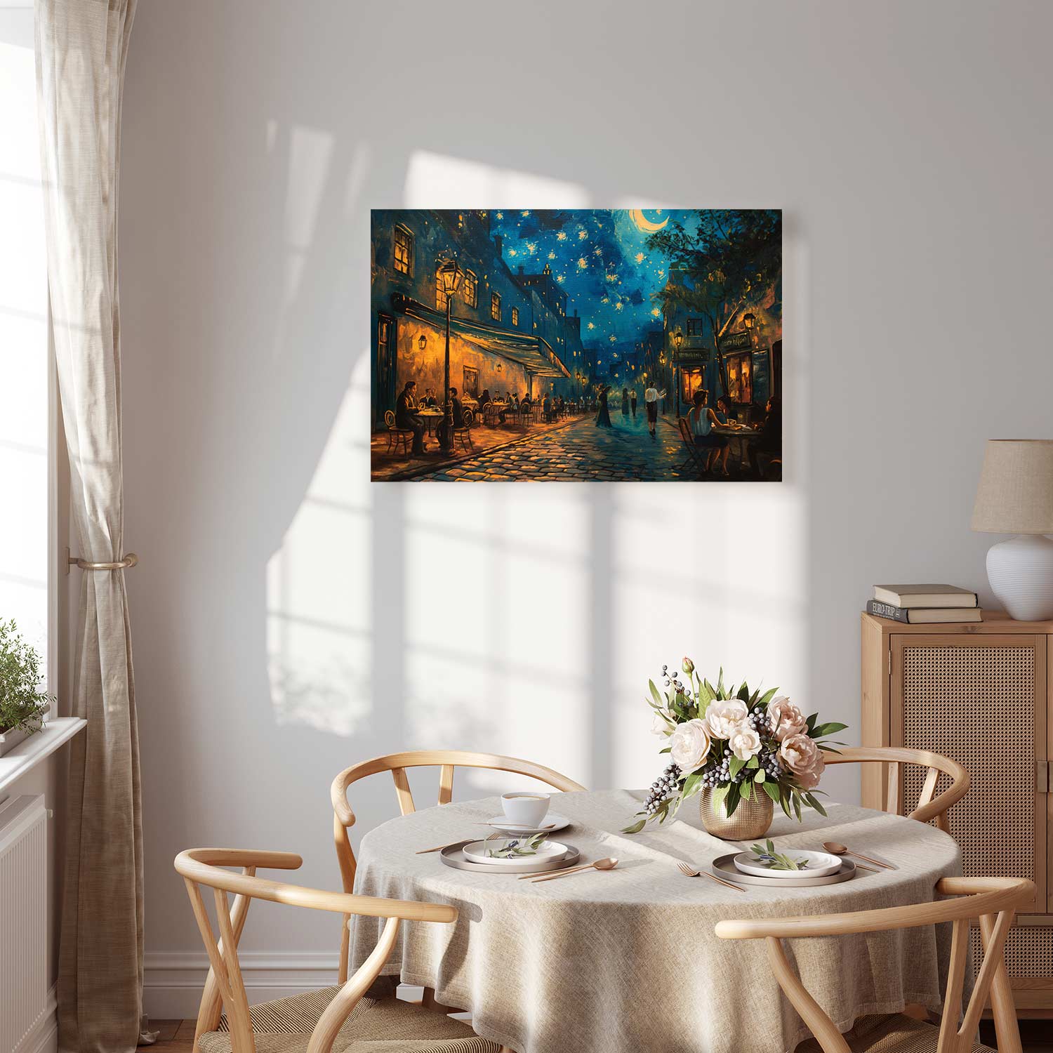 Paris Street Post-Impressionist Canvas Print