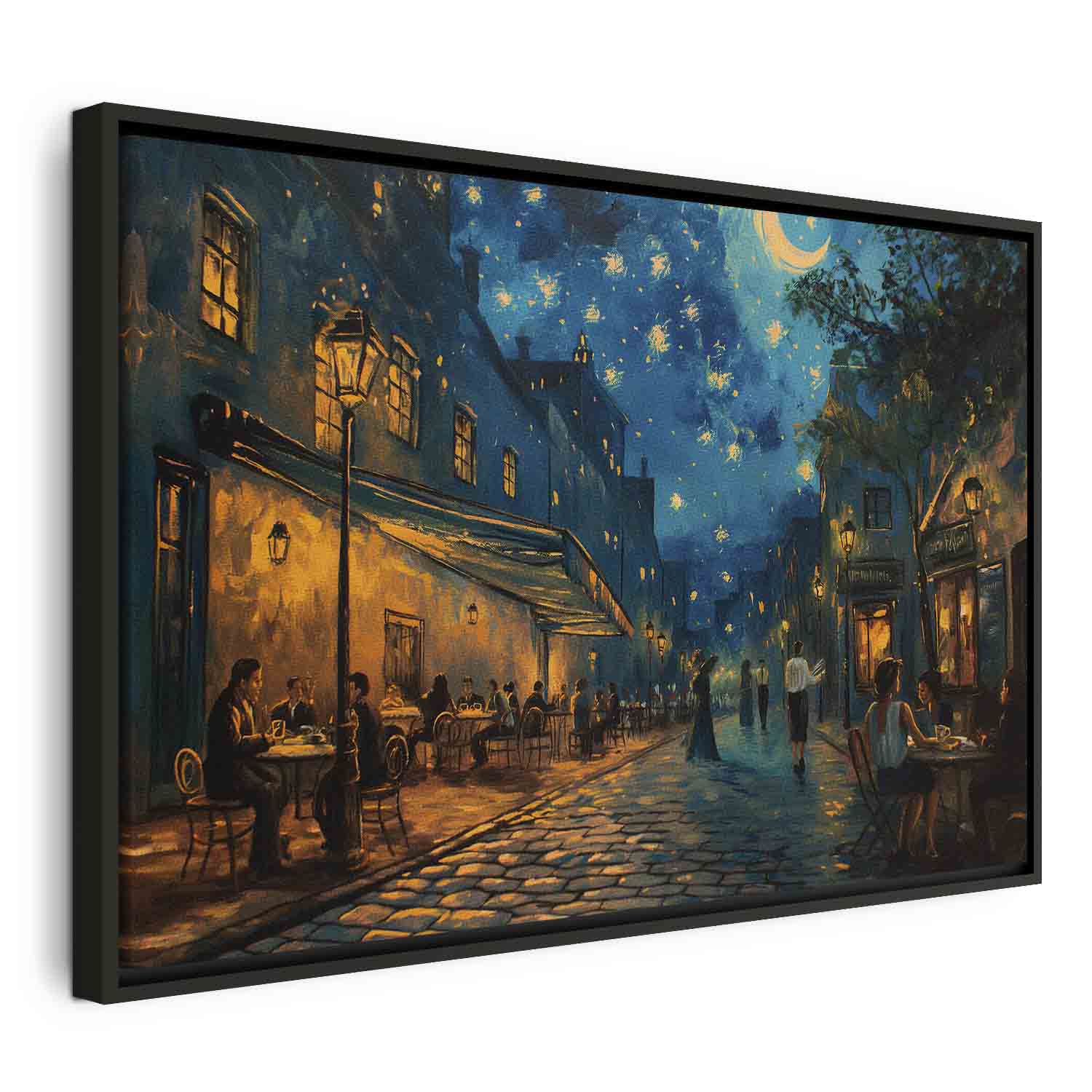 Paris Street Post-Impressionist Canvas Print