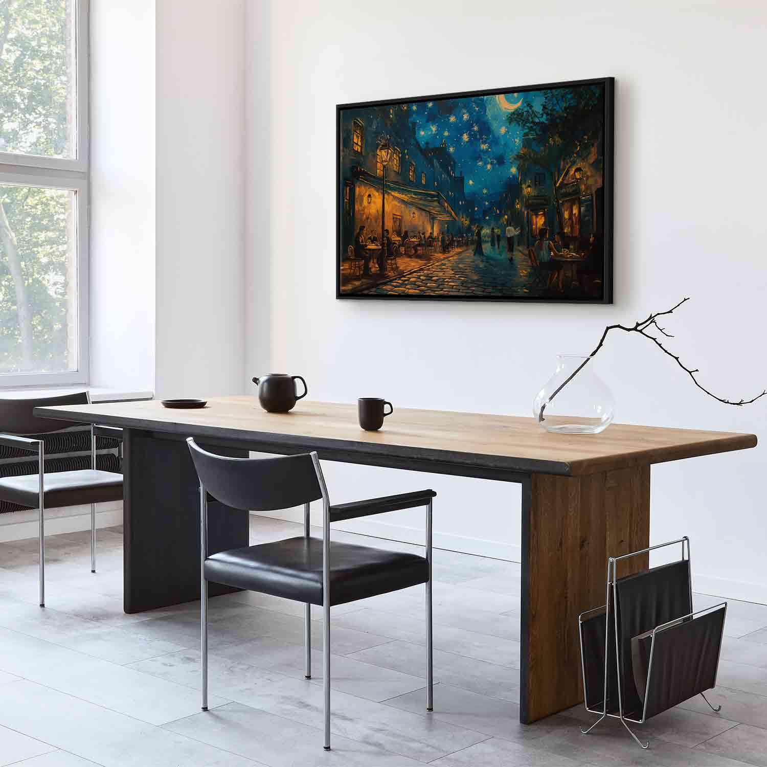 Paris Street Post-Impressionist Canvas Print