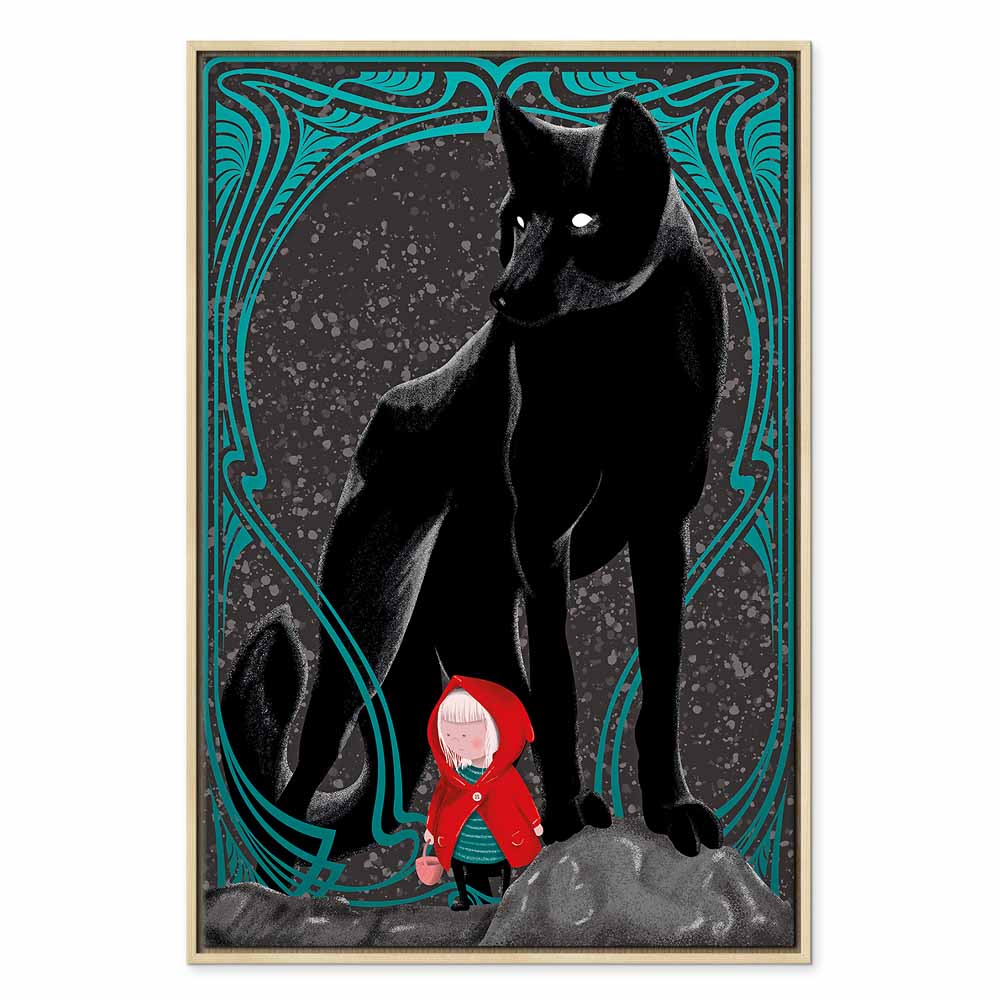 Red Riding Hood and Wolves Fantasy Canvas Print
